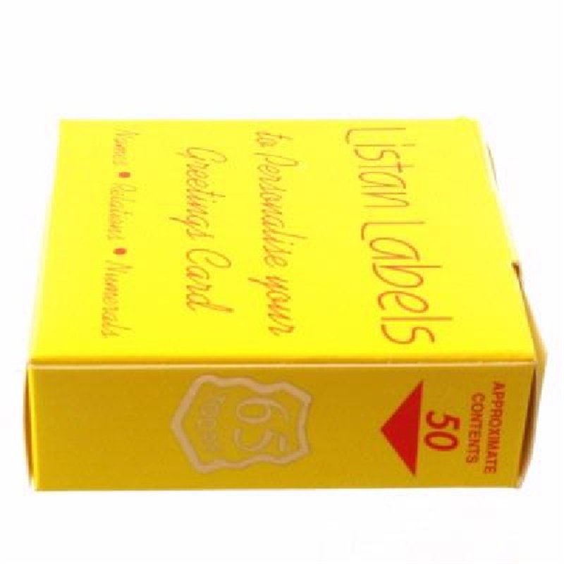 65 TODAY LISTAN LABELS SHIELD 50S