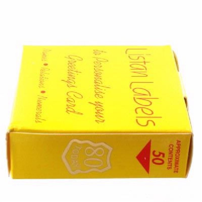 80 TODAY LISTAN LABELS SHIELD  50S