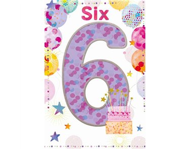C50 GIRLS 6TH BIRTHDAY WORDPLAY  6S
