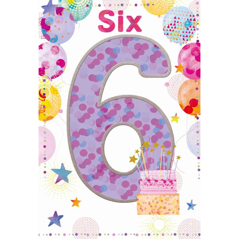 C50 GIRLS 6TH BIRTHDAY WORDPLAY  6S