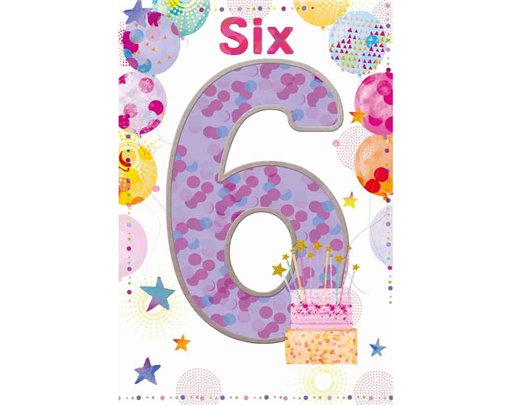 C50 GIRLS 6TH BIRTHDAY WORDPLAY  6S