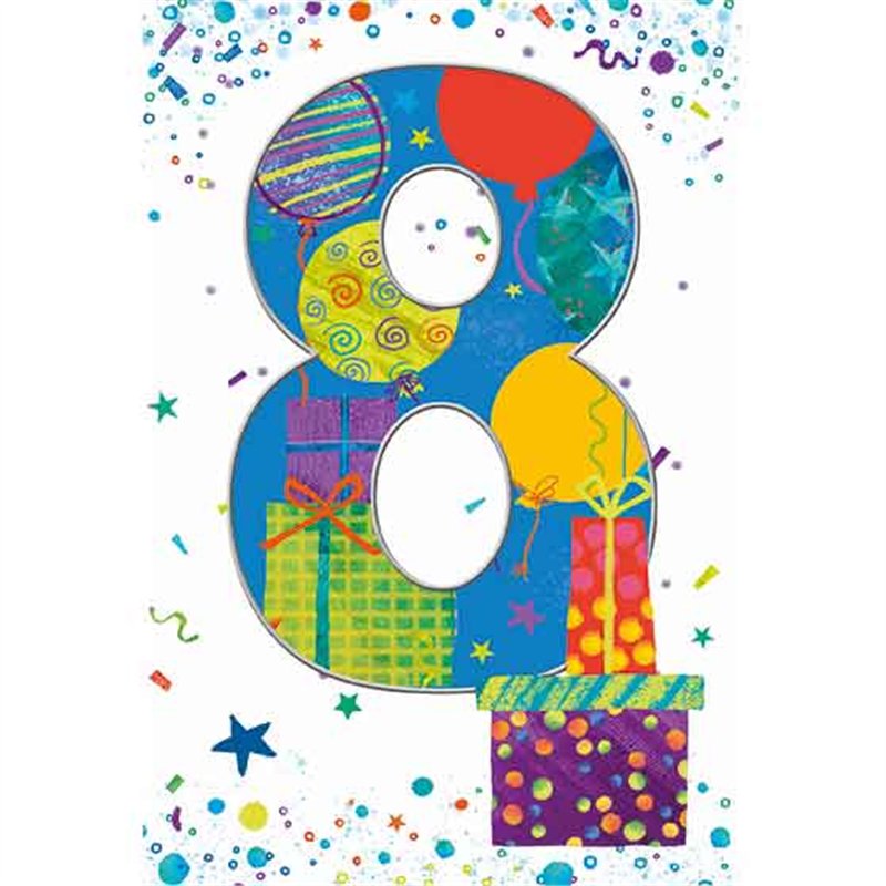C50 BOYS 8TH BIRTHDAY WORDPLAY  6S