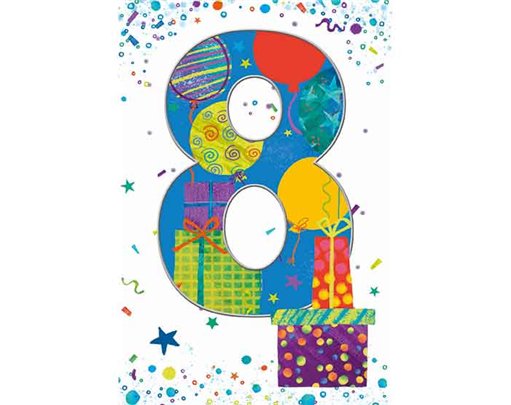 C50 BOYS 8TH BIRTHDAY WORDPLAY  6S