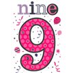 C50 GIRLS 9TH BIRTHDAY WORDPLAY  6S