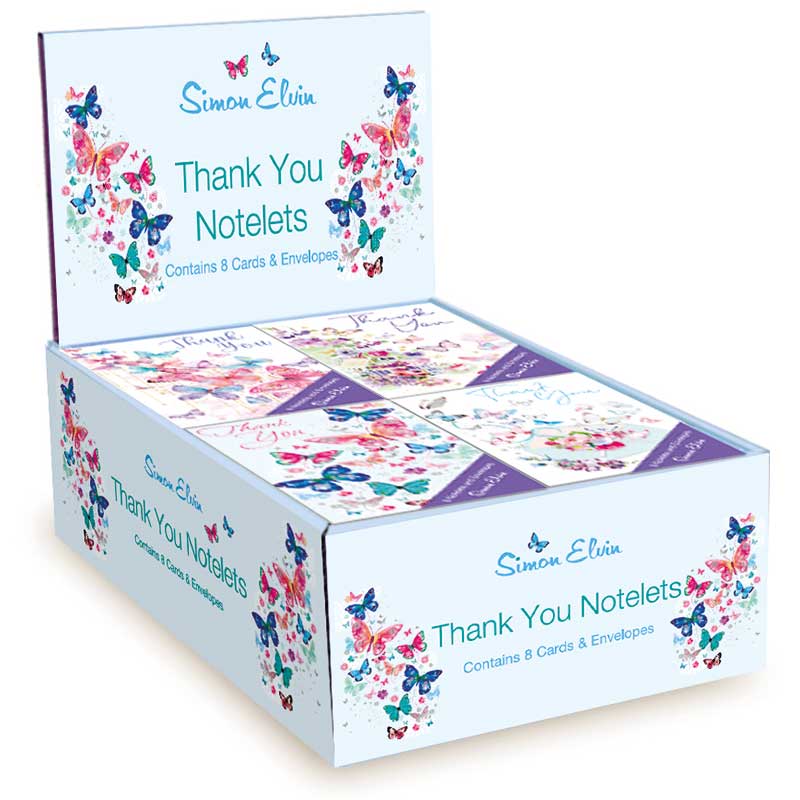 (8) THANK YOU NOTELETS AND ENVELOPES  24S