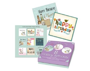 (8) ADULT BIRTHDAY CARDS IN KEEPSAKE BOX