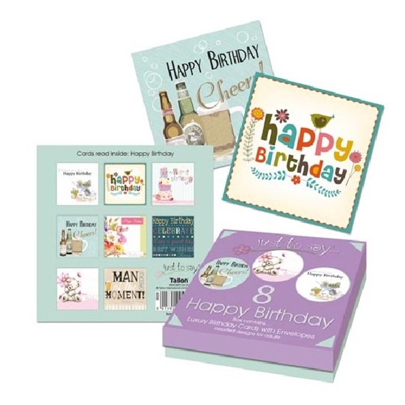 (8) ADULT BIRTHDAY CARDS IN KEEPSAKE BOX