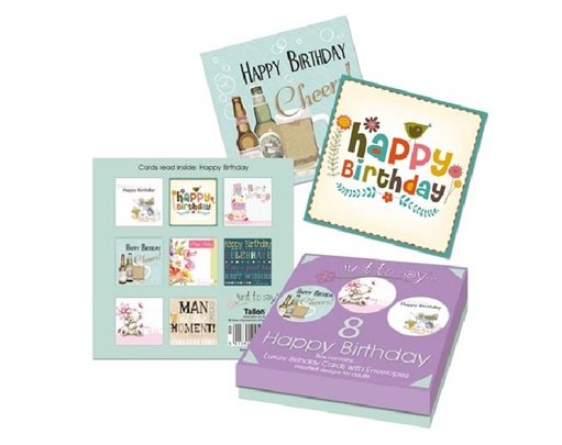 (8) ADULT BIRTHDAY CARDS IN KEEPSAKE BOX