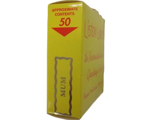 MUM LISTAN LABELS  50S