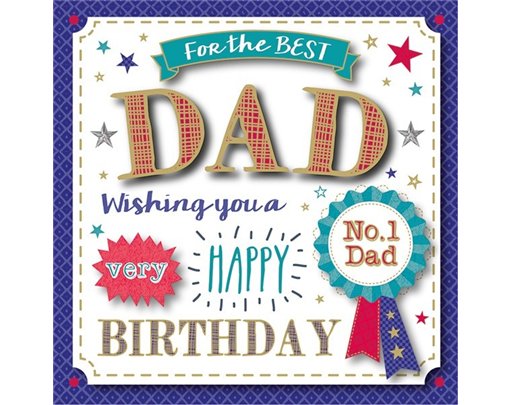 19CM DAD SQ BOXED CARD  3S