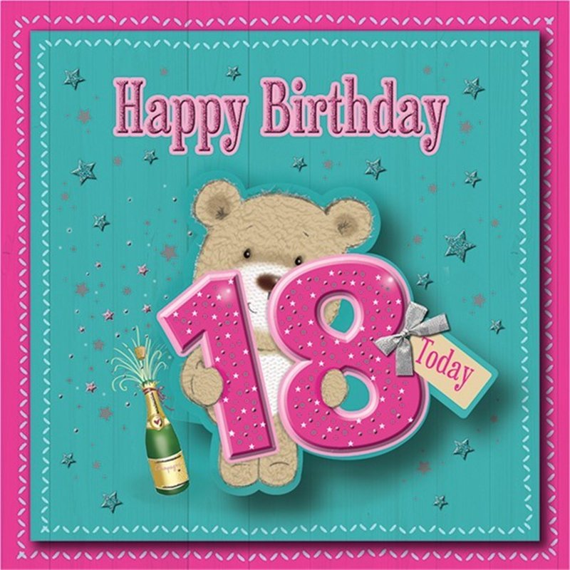 19CM AGE 18 FEMALE SQ BOXED CARD  3S