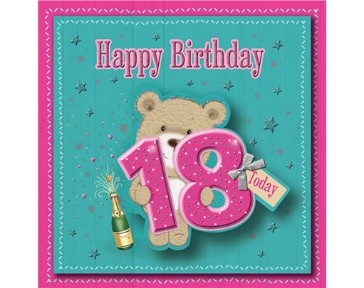 19CM AGE 18 FEMALE SQ BOXED CARD  3S
