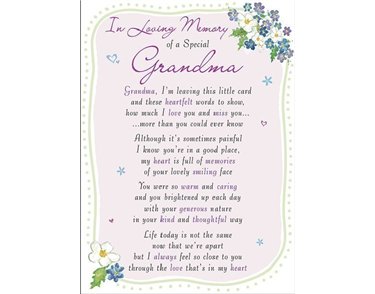 C35 GRANDMA E/DAY GRAVESIDE CARD  6S