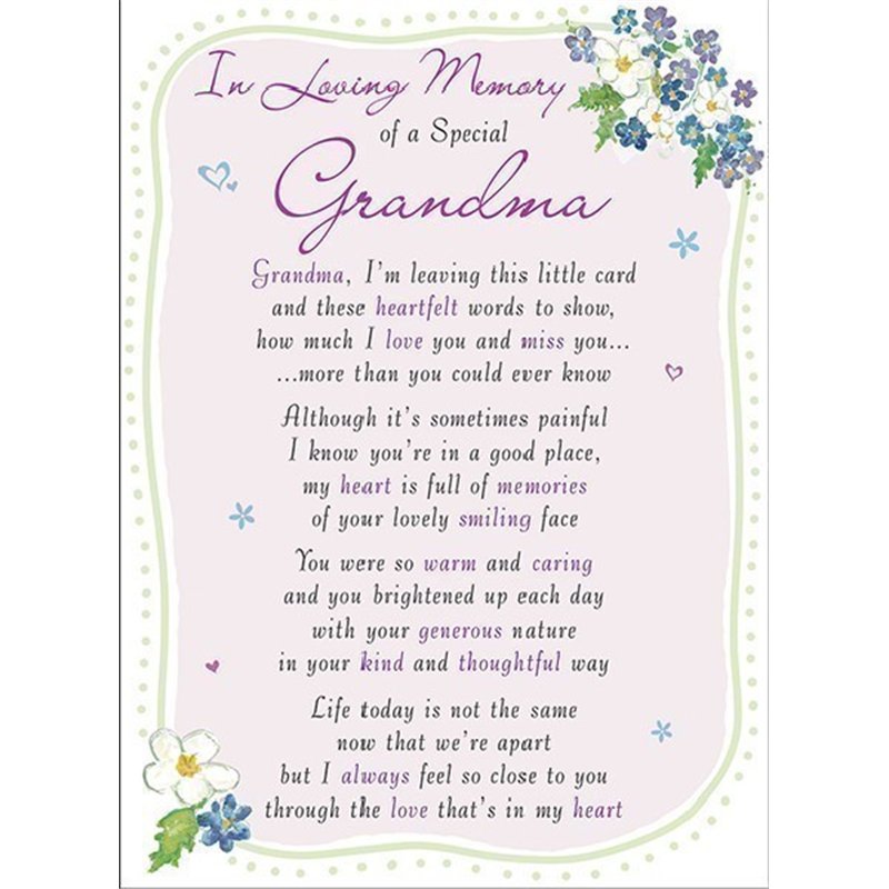 C35 GRANDMA E/DAY GRAVESIDE CARD  6S