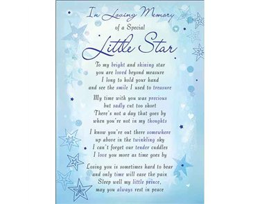 C35 LITTLE STAR E/DAY GRAVESIDE CARD  6S