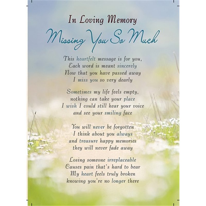 C35 MISSING YOU E/DAY GRAVESIDE CARD 6S