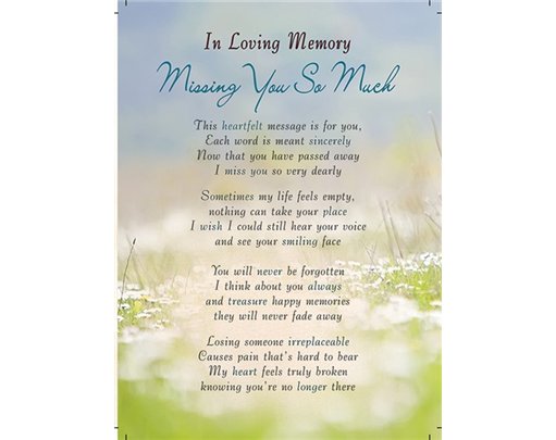 C35 MISSING YOU E/DAY GRAVESIDE CARD 6S