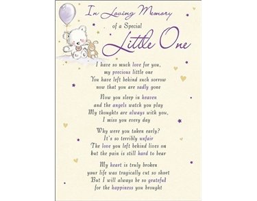 C35 SPECIAL LITTLE ONE GRAVESIDE CARD  6S