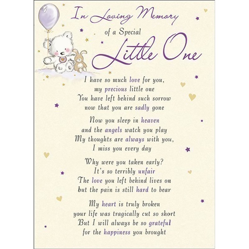 C35 SPECIAL LITTLE ONE GRAVESIDE CARD  6S