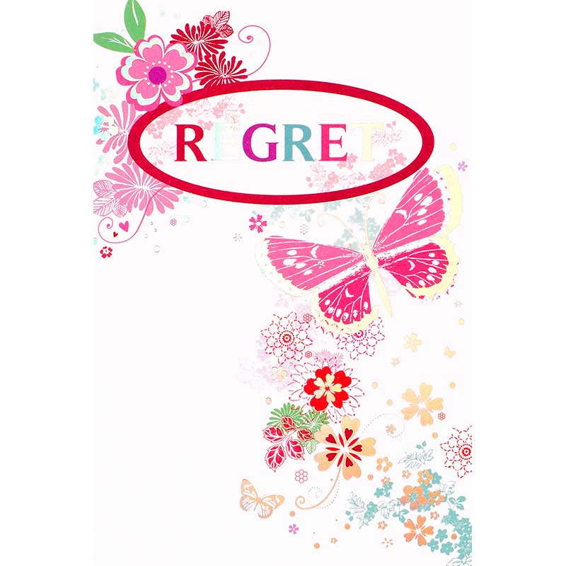 OPEN REGRET CARDS  12S