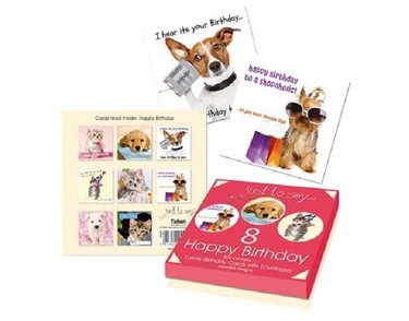 (8) ASST PETS GREETING CARDS IN BOX