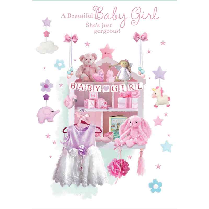 C50 BABY GIRL CARD ESSENTIAL  6S