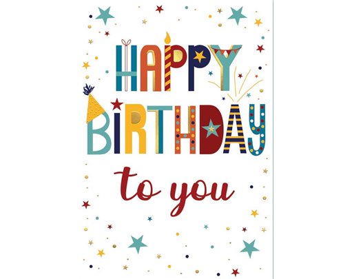 C50 OPEN BIRTHDAY CARD ESSENTIAL  6S