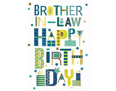 C50 BROTHER IN LAW B/DAY CARD ESSENTIAL  6S