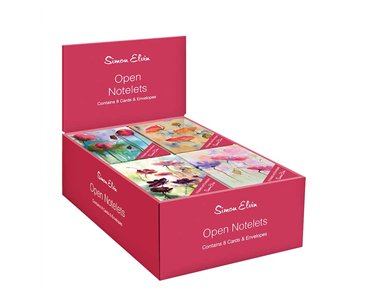 (8) OPEN FLORAL NOTELETS  24S