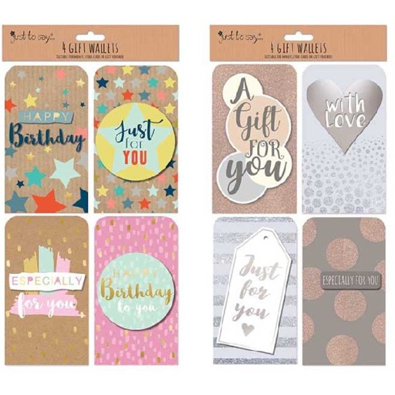 (4) 2ASST TIP-ON MONEY WALLETS