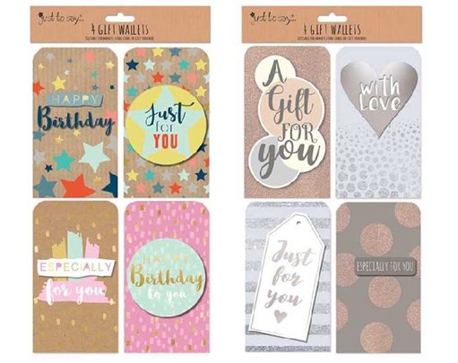 (4) 2ASST TIP-ON MONEY WALLETS