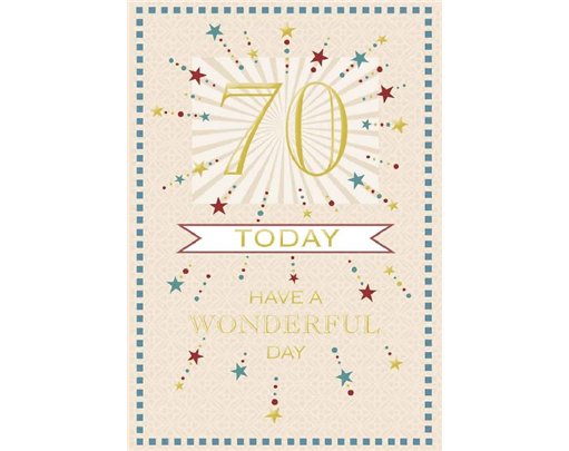 C50 70TH B/DAY CARD ESSENTIAL  6S