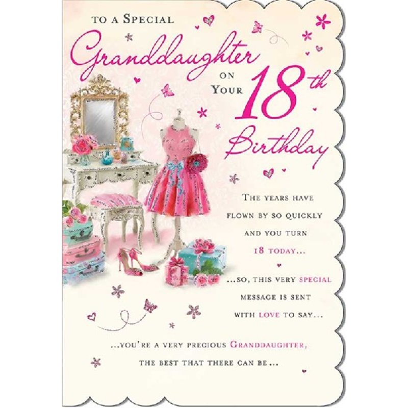 C75 AGE 18 GRANDDAUGHTER LOVE & WISHES  6S