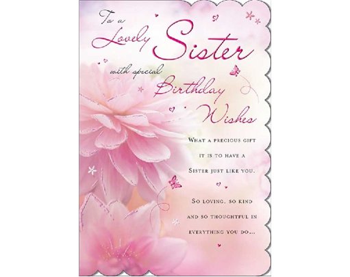C75 SISTER B/DAY LOVE & WISHES  6S