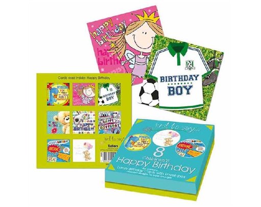 (8) KIDS BIRTHDAY CARDS IN BOX