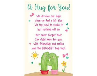 OPEN A HUG FOR YOU KEEPSAKE CARD  6S