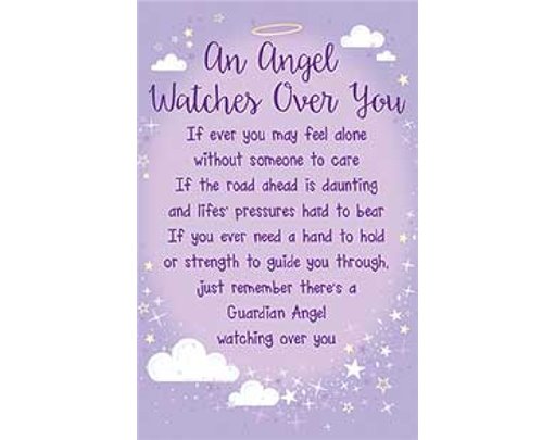 OPEN AN ANGEL WATCHES KEEPSAKE CARD  6S