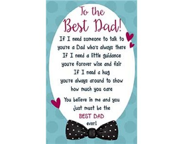 BEST DAD KEEPSAKE CARD  6S