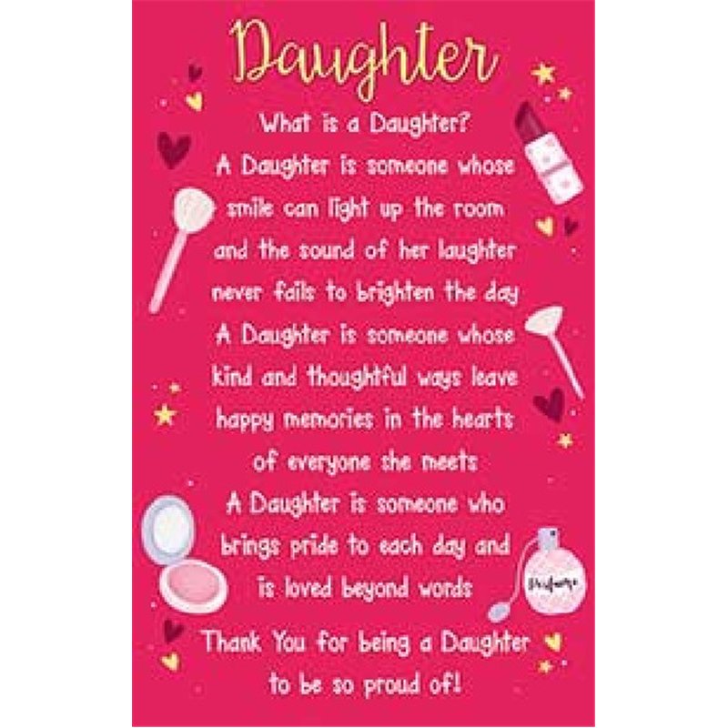 WHAT IS A DAUGHTER KEEPSAKE CARD  6S