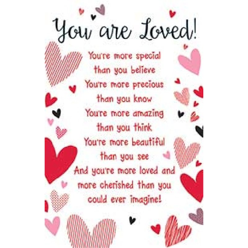 YOU ARE LOVED KEEPSAKE CARD  6S
