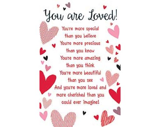 YOU ARE LOVED KEEPSAKE CARD  6S