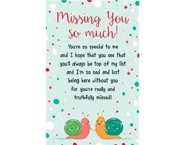 OPEN MISSING YOU KEEPSAKE CARD  6S