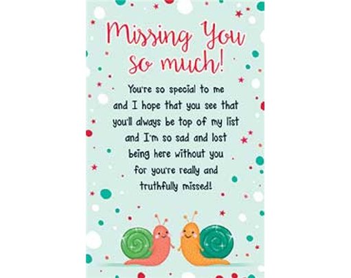 OPEN MISSING YOU KEEPSAKE CARD  6S
