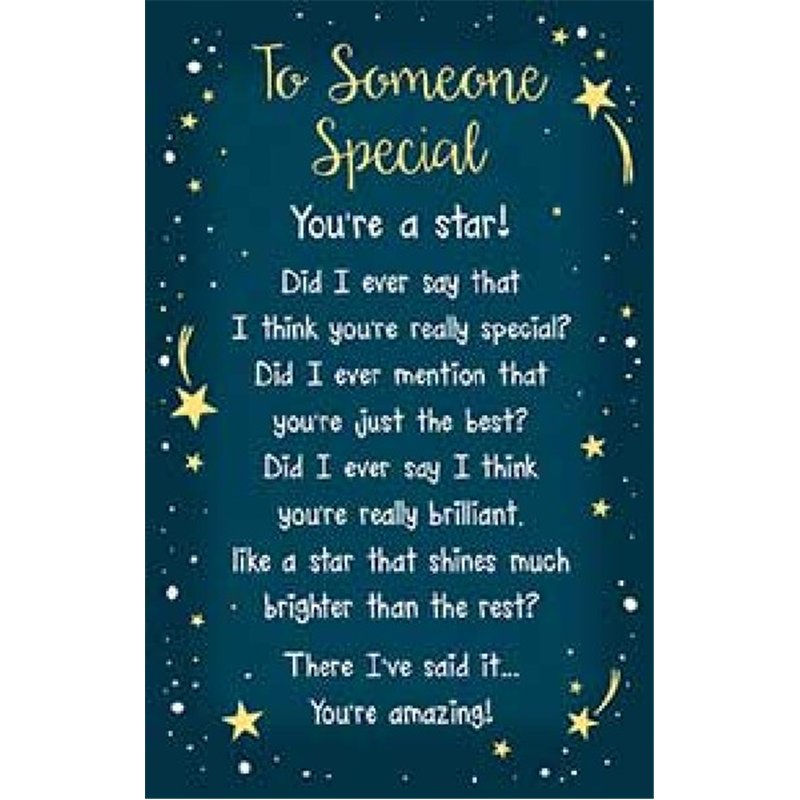 SOMEONE SPECIAL KEEPSAKE CARD  6S