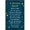 SOMEONE SPECIAL KEEPSAKE CARD  6S