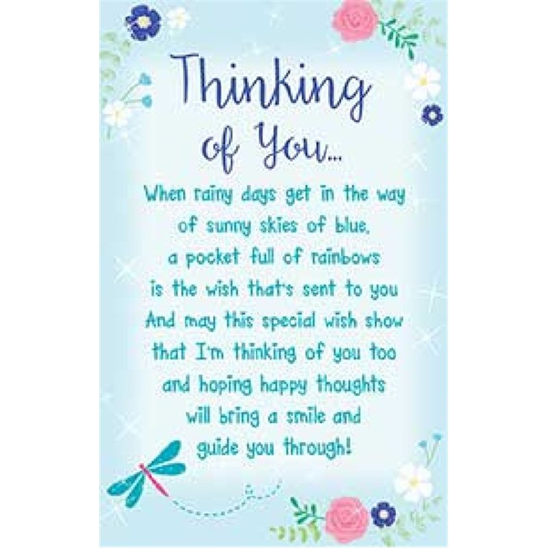 THINKING OF YOU RAINY DAYS KEEPSAKE CARD  6S