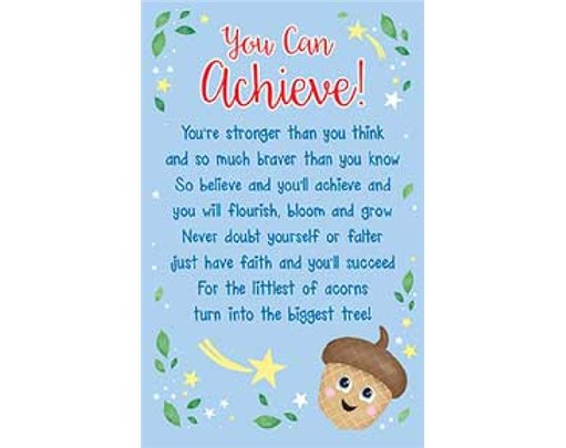 OPEN YOU CAN ACHIEVE KEEPSAKE CARD  6S
