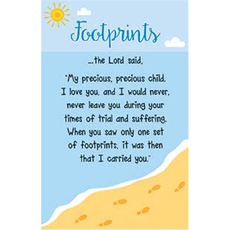 OPEN FOOTPRINTS KEEPSAKE CARD  6S