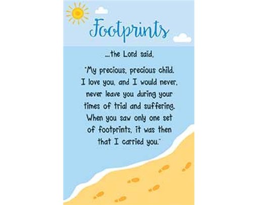 OPEN FOOTPRINTS KEEPSAKE CARD  6S