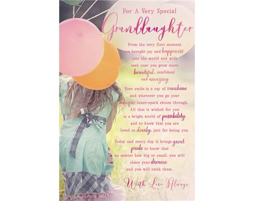 C75 GRANDDAUGHTER SEALED WITH A LOVING WISH